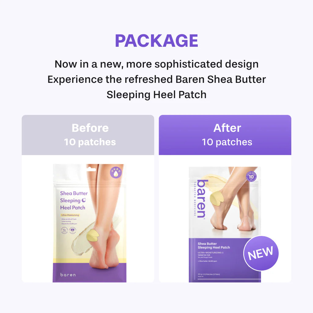 BAREN Shea Butter Sleeping Heel Patch 10ea