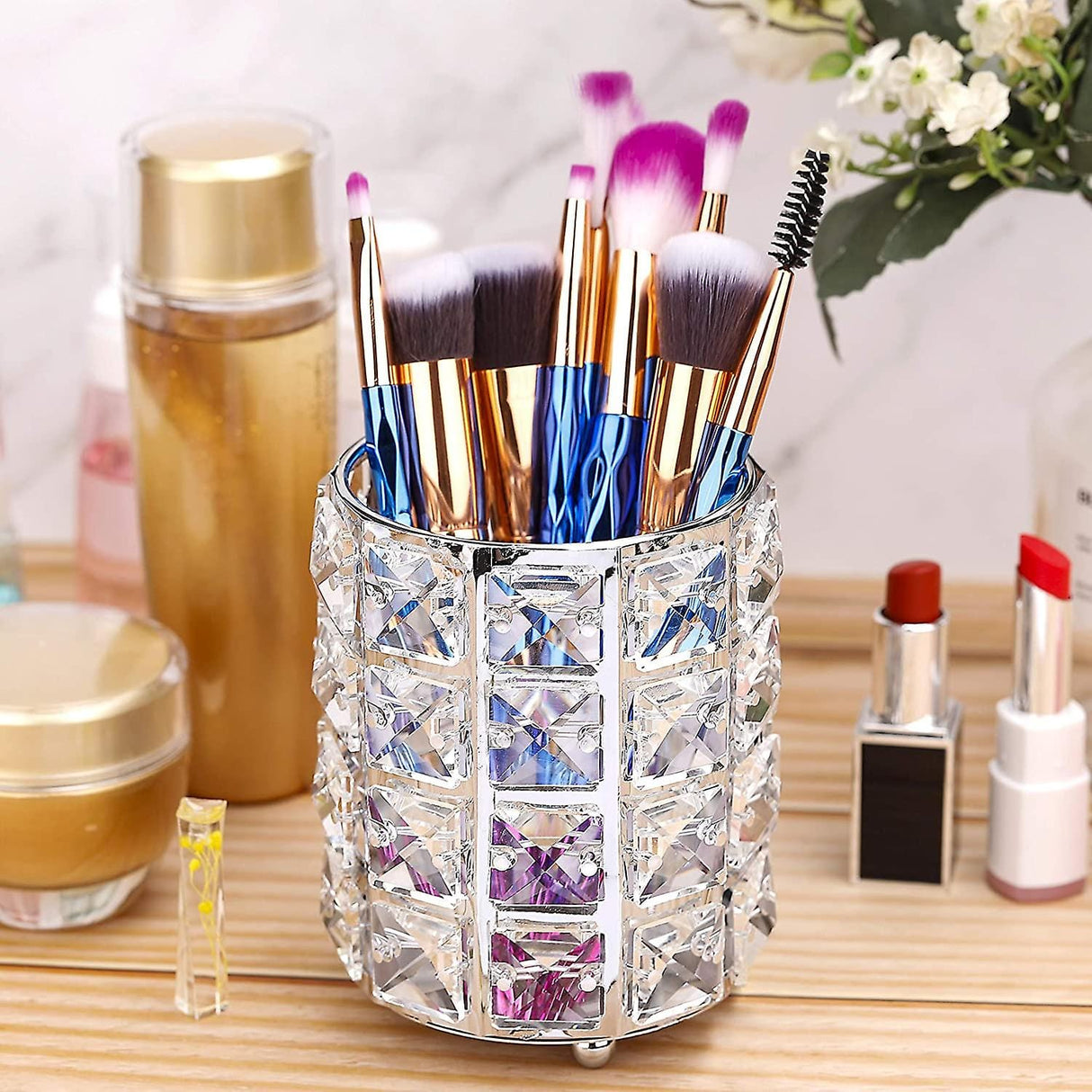 JNBS Crystal Brush Holder