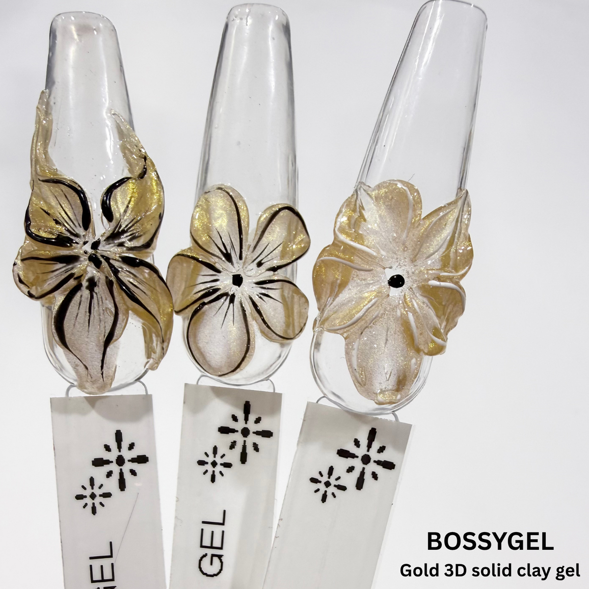 Bossy 3D Solid Clay Gel | Non-Sticky Moldable Nail Art Gel