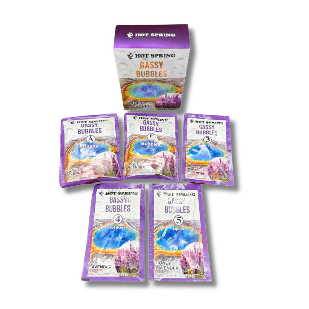 Hot Spring Gassy Bubbles 5 Step Pedi Box (7 Scents)