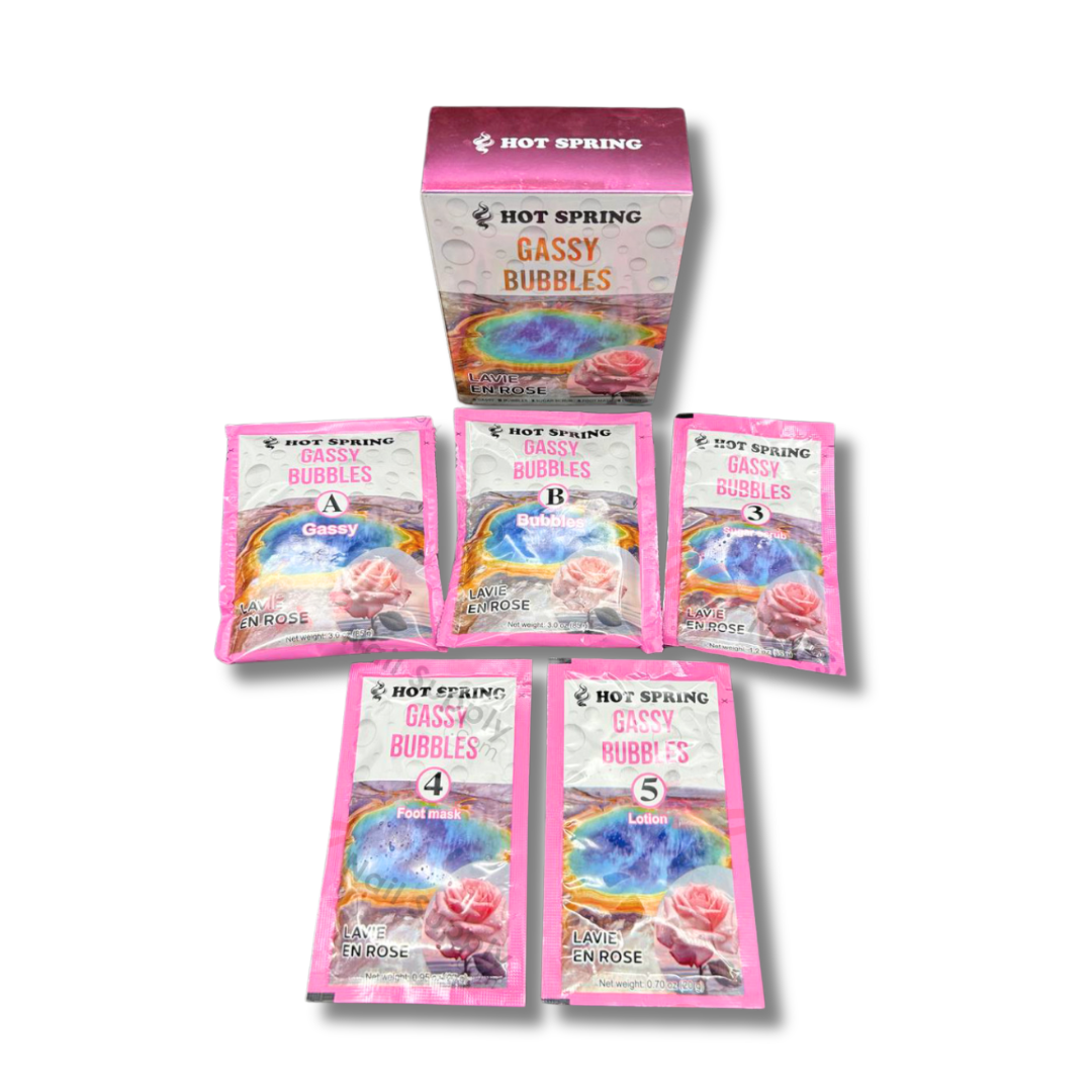 Hot Spring Gassy Bubbles 5 Step Pedi Box (7 Scents)