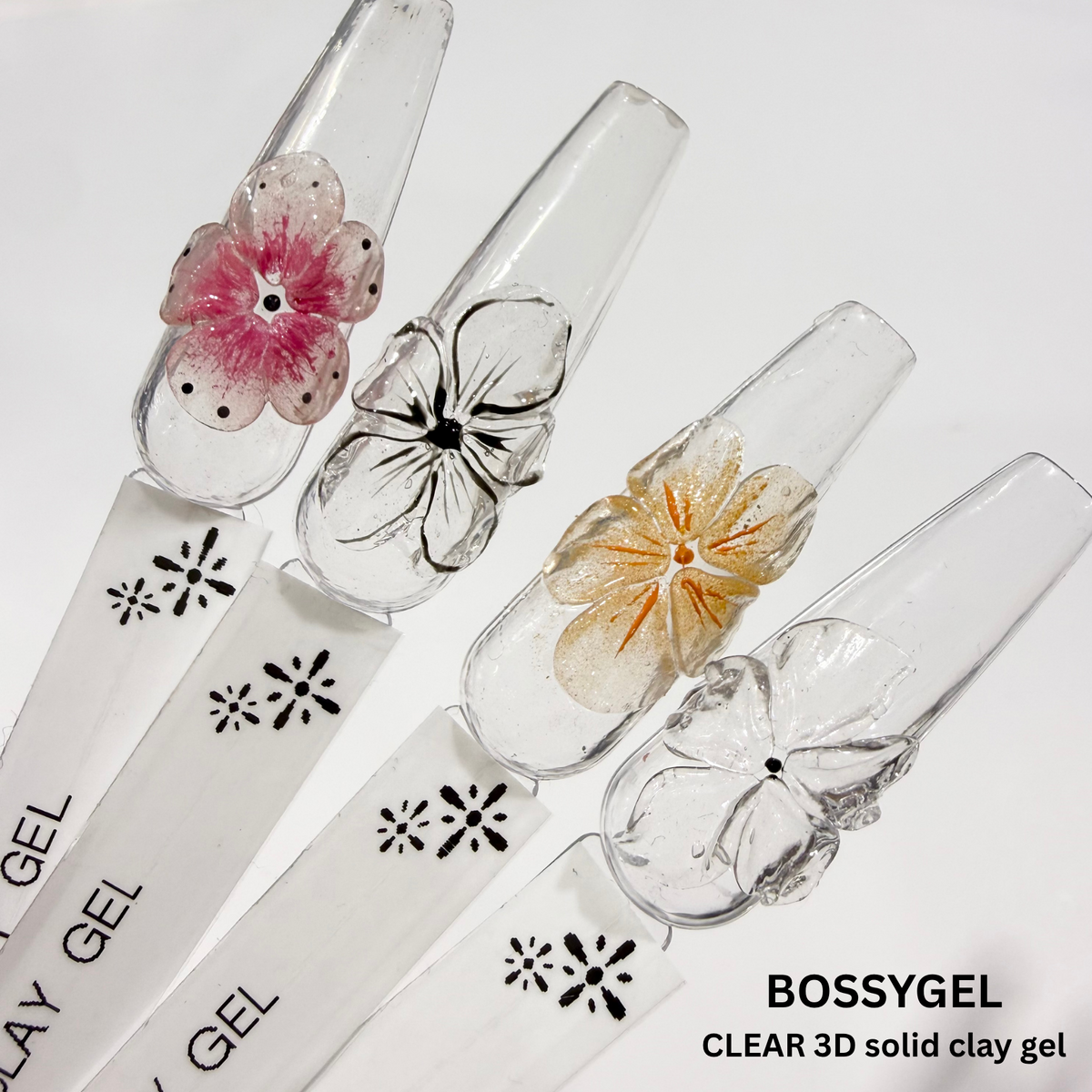 Bossy 3D Solid Clay Gel | Non-Sticky Moldable Nail Art Gel