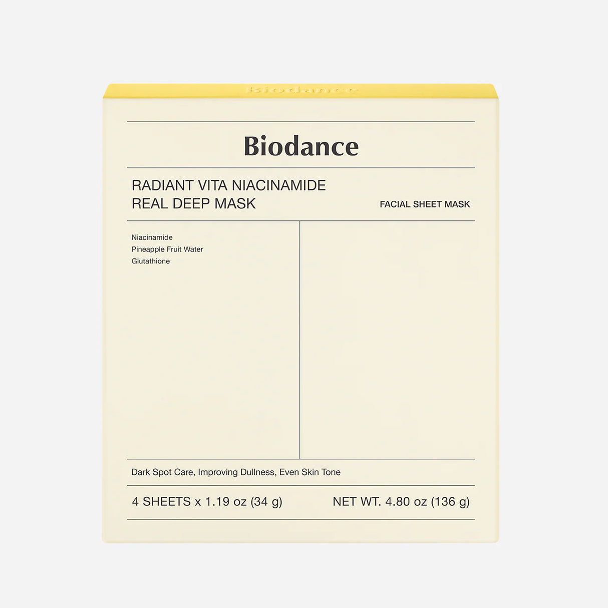 BIODANCE Radiant Vita Niacinamide Real Deep Mask