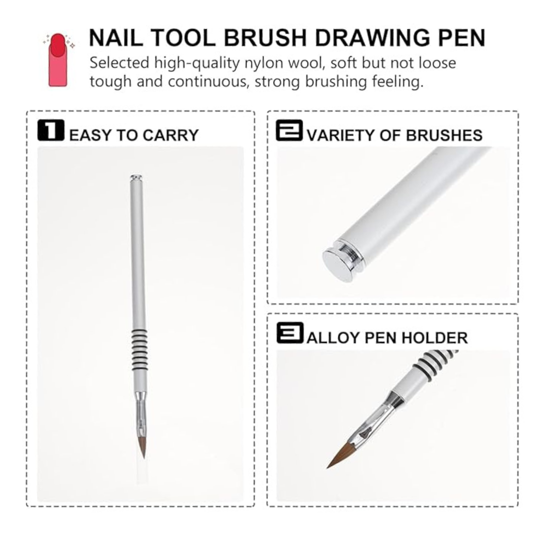 JNBS 3D Nail Art Brush Silver