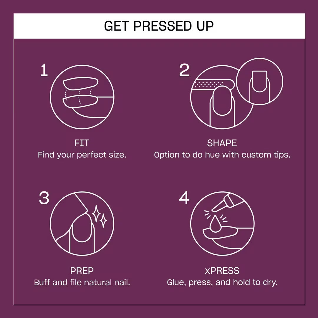 OPI xPRESS/ON Press On Nails Beyond Berry Jeans