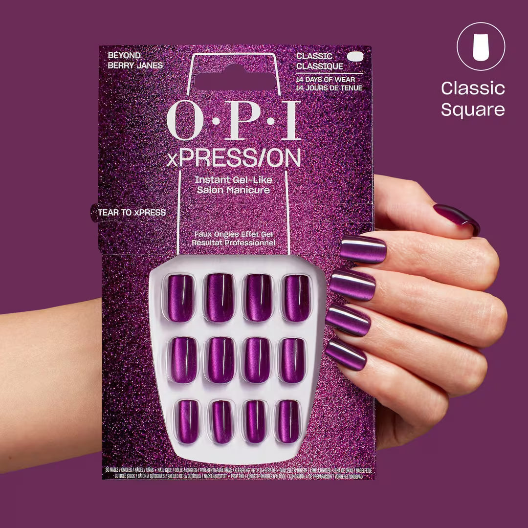 OPI xPRESS/ON Press On Nails Beyond Berry Jeans