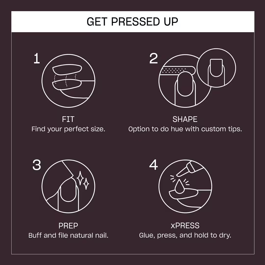 OPI xPRESS/ON Press On Nails Lincoln Park After Dark (Short)