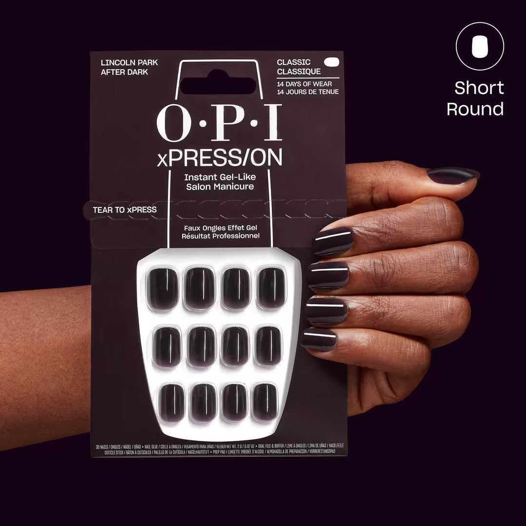 OPI xPRESS/ON Press On Nails Lincoln Park After Dark (Short)