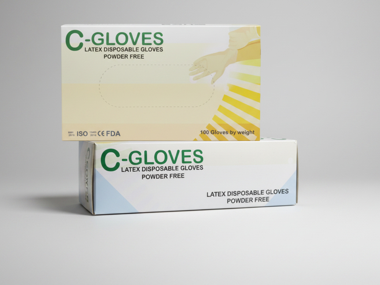 C-Gloves Latex Industrial Powder Free Gloves