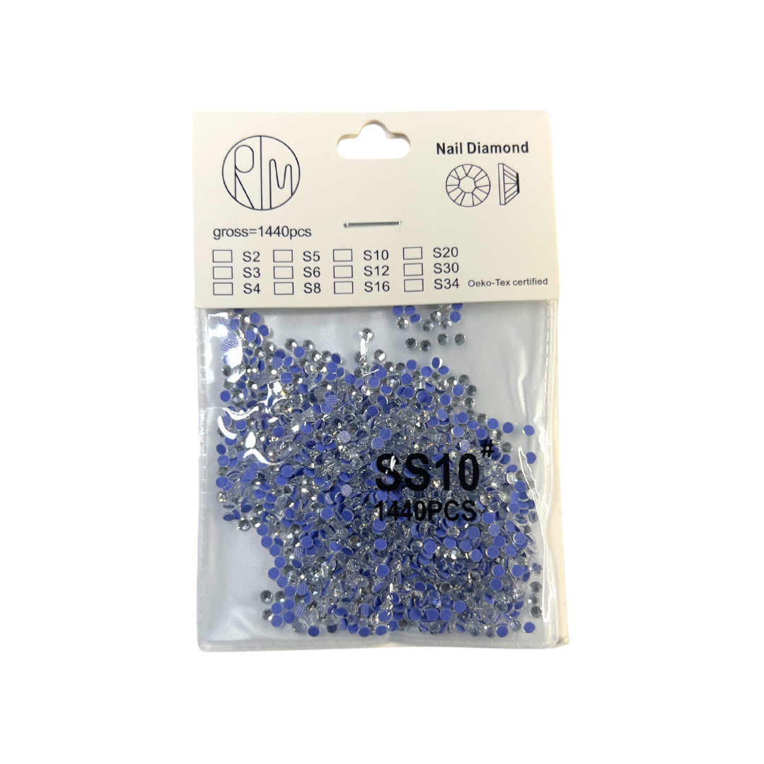 JNBS Round Flatback Sparkly Rhinestone Clear