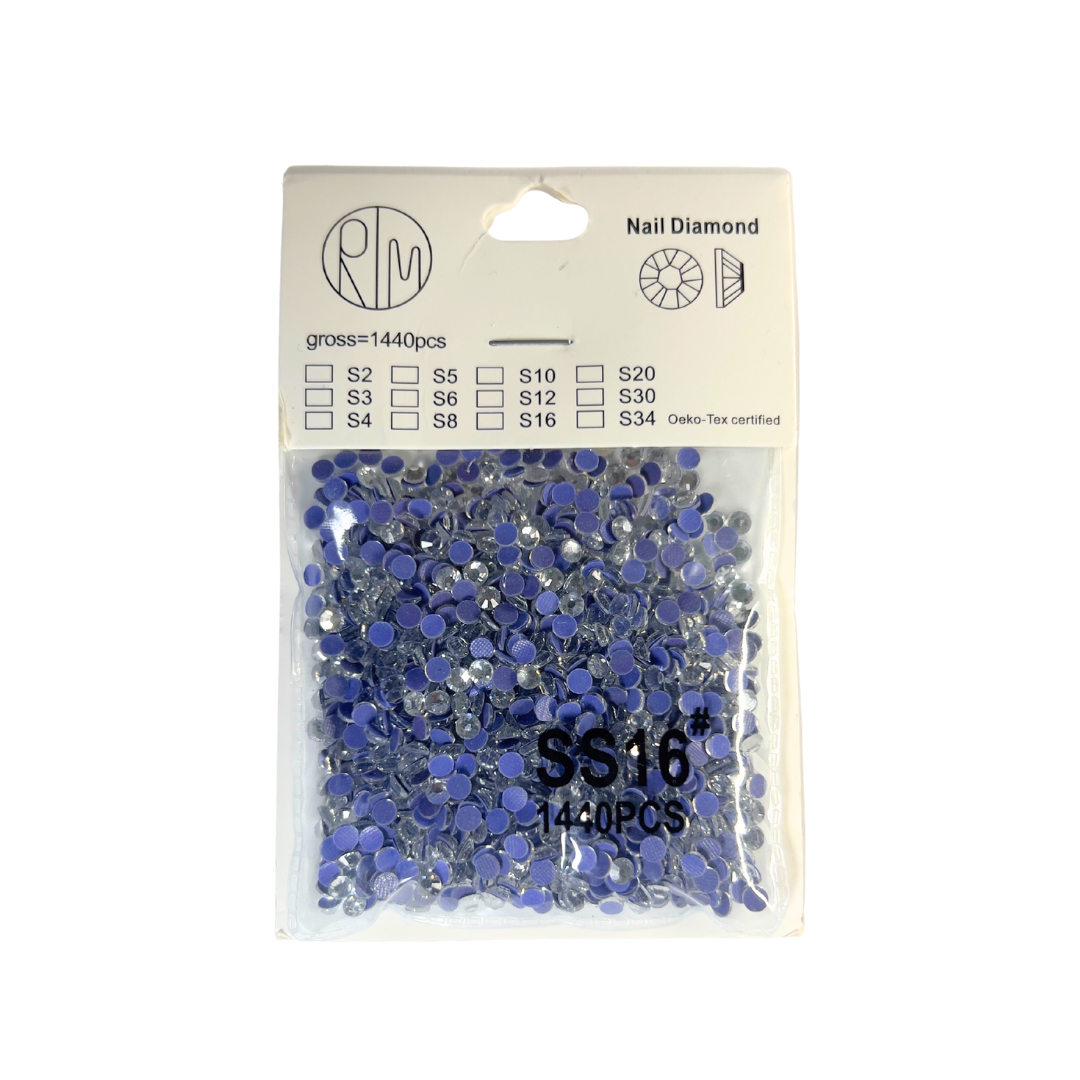 JNBS Round Flatback Sparkly Rhinestone Clear