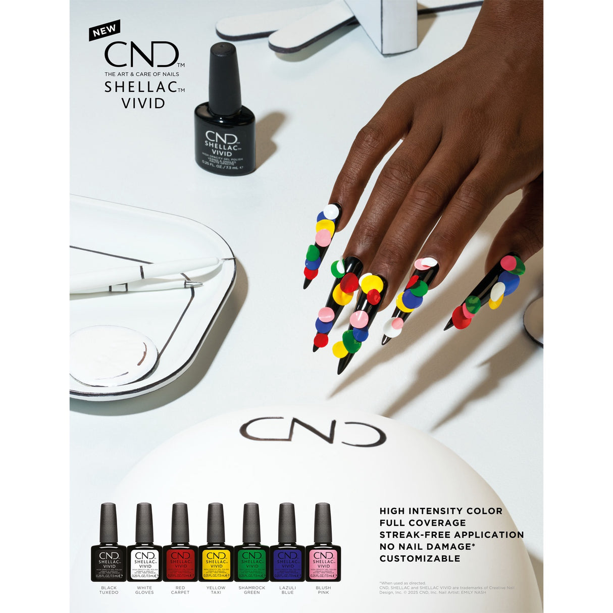 CND Shellac Vivid Black Tuxedo 0.25 0z