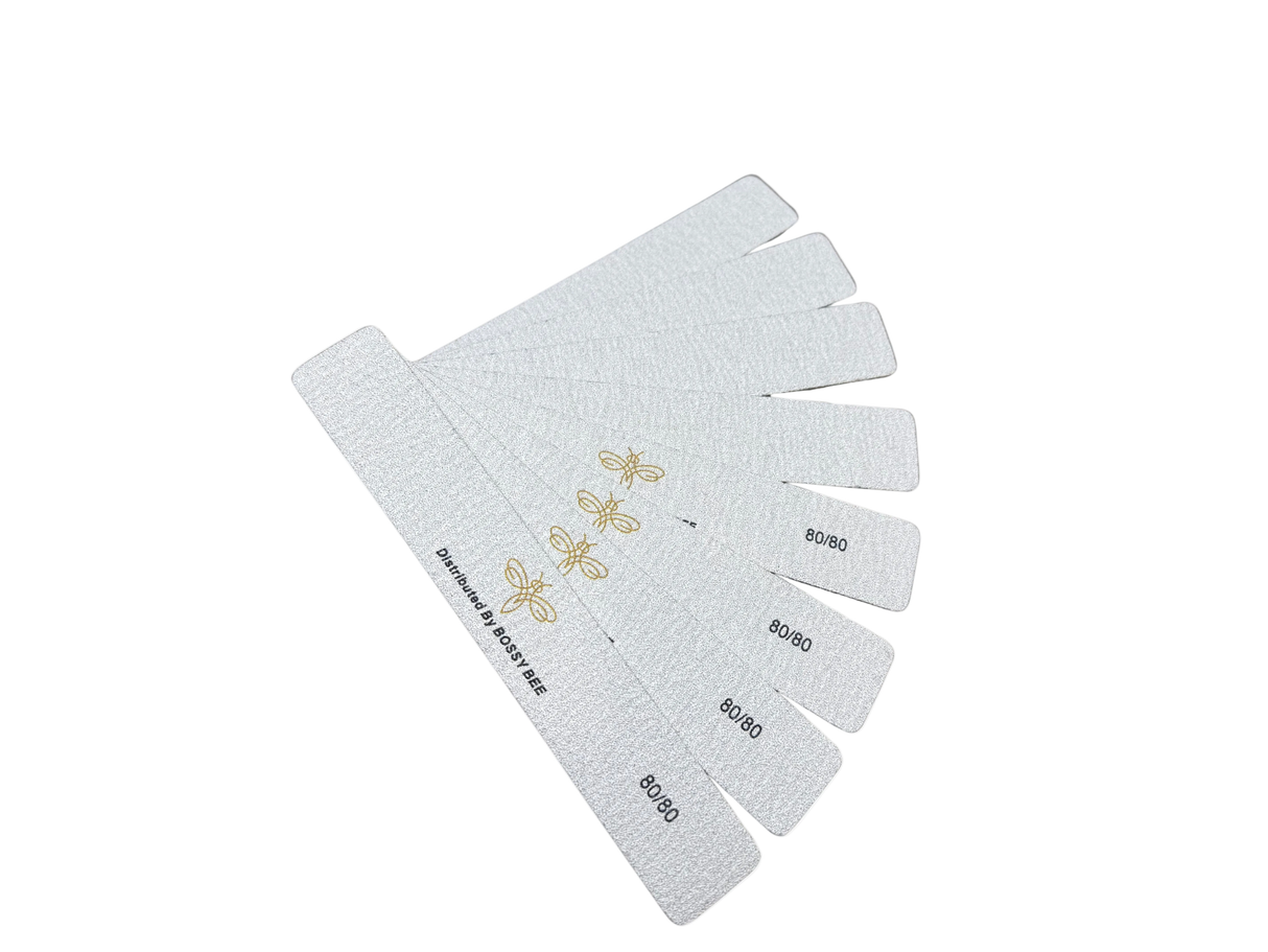 Bossy Bee Nail File Jumbo Square Zebra (Thick foam)