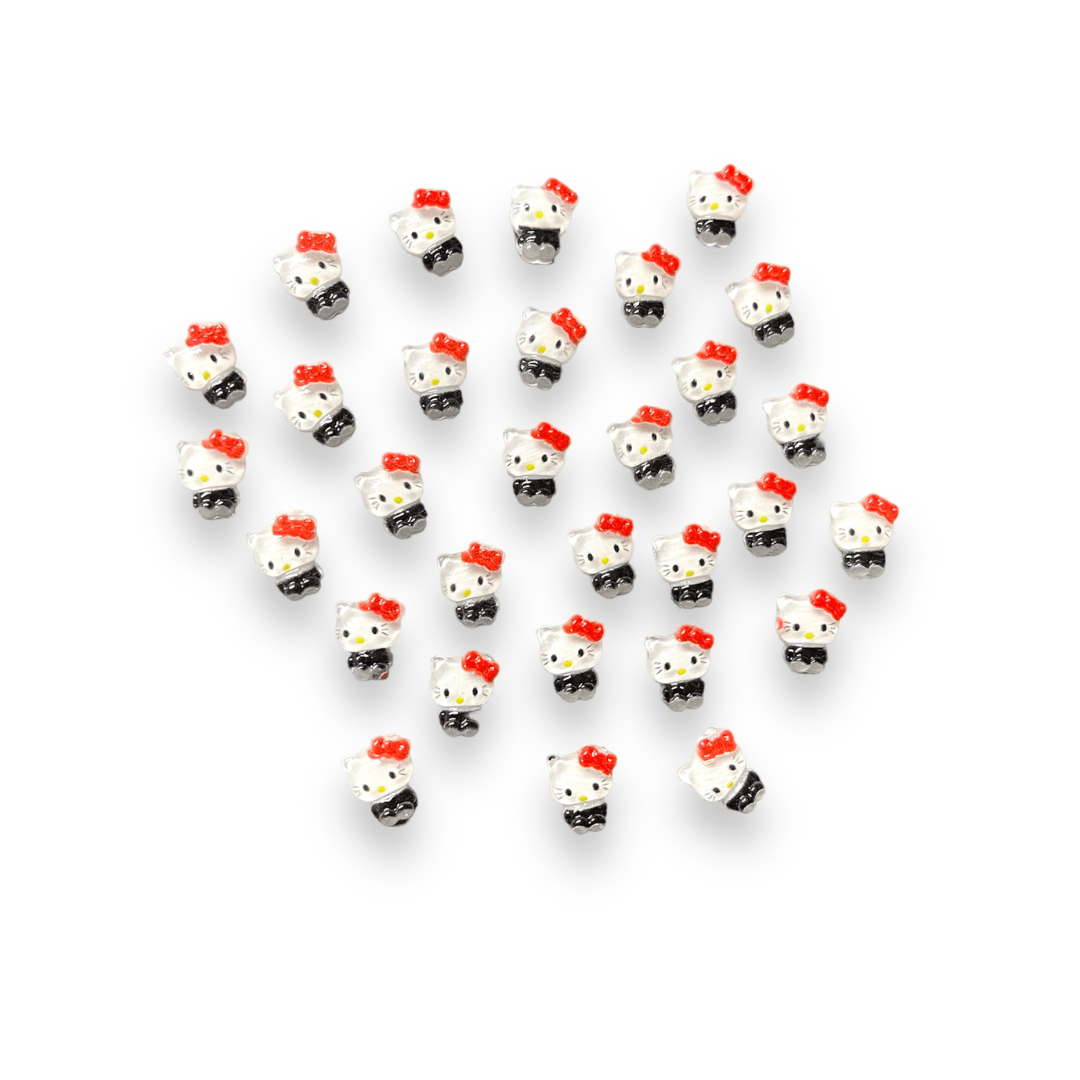 JNBS Nail Charm Kawaii Tiny Black Hello Kitty 7058