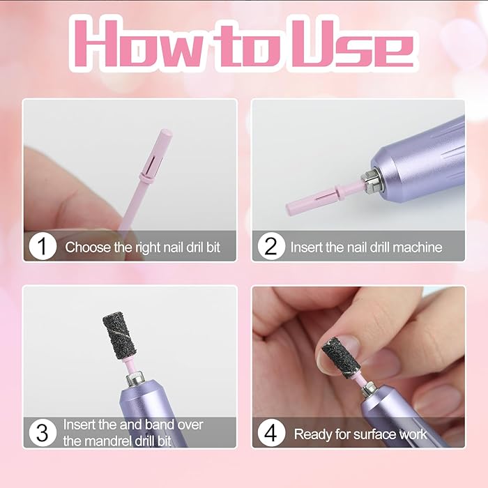 JNBS Drill Bit | Metal Carbide | Mandrel | MINI 3mm | Light Pink (1pc)