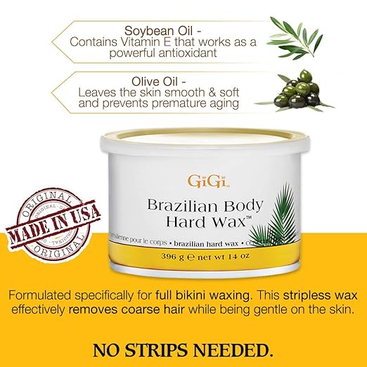 GIGI Brazilian Body Hard Wax, 14 oz