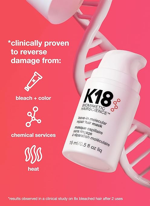 K18 Biomimetic Hairscience Professional Leave-In Molecular Repair Mask 0.5 fl. oz.