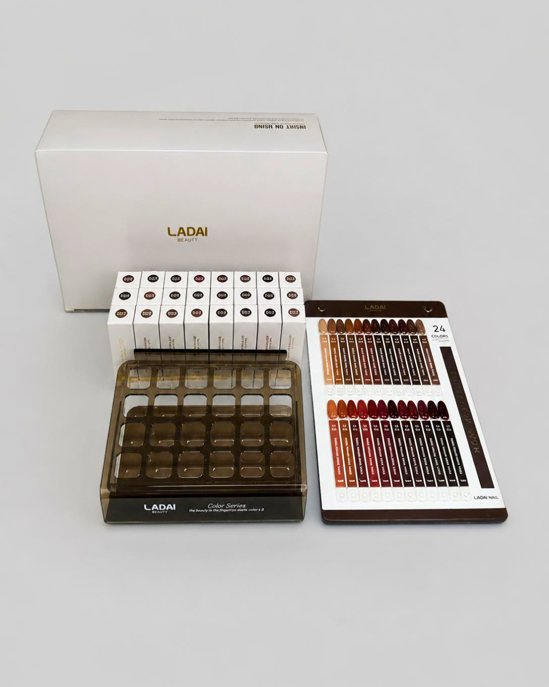 Ladai Beauty - "Moka Warm Brown Series" Gel Polish Set (24 Colors + Display)