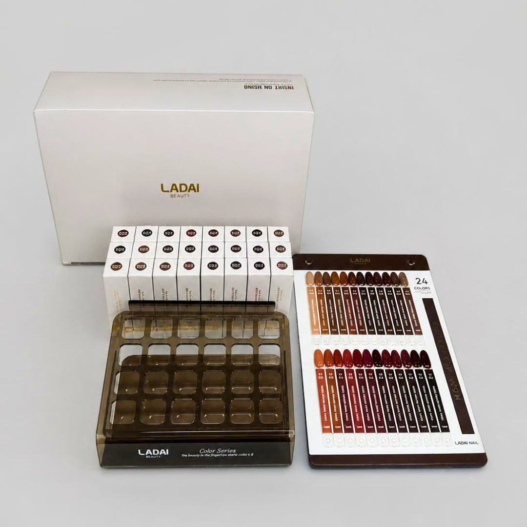 Ladai Beauty - "Moka Warm Brown Series" Gel Polish Set (24 Colors + Display)