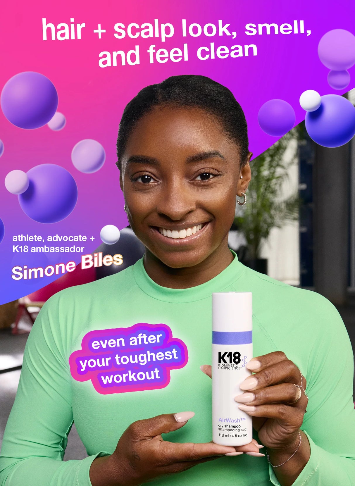 K18 Biomimetic Hairscience AirWash Dry Shampoo 4 fl. oz.