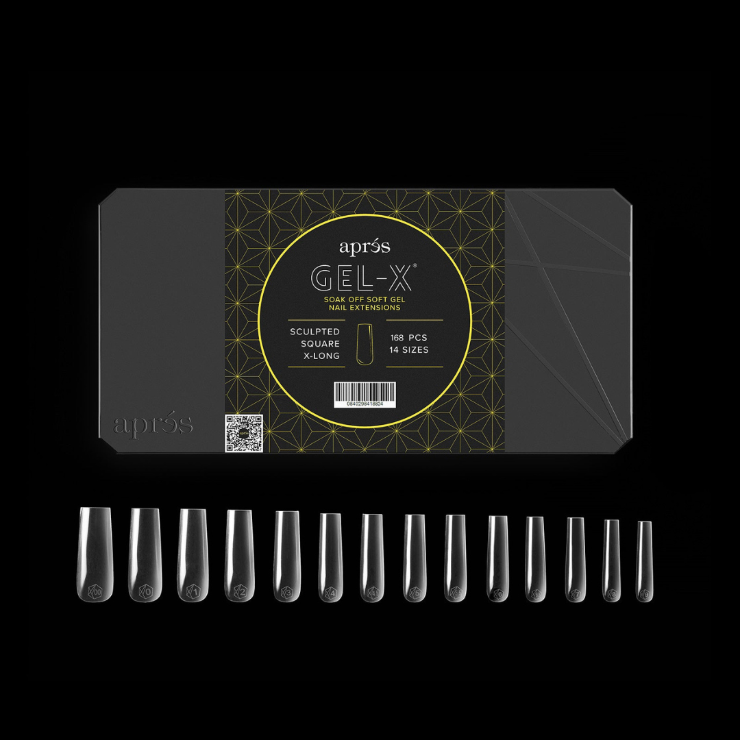 Apres Gel X™ Box of 210pcs Sculpted Square Extra Long Tips Mini
