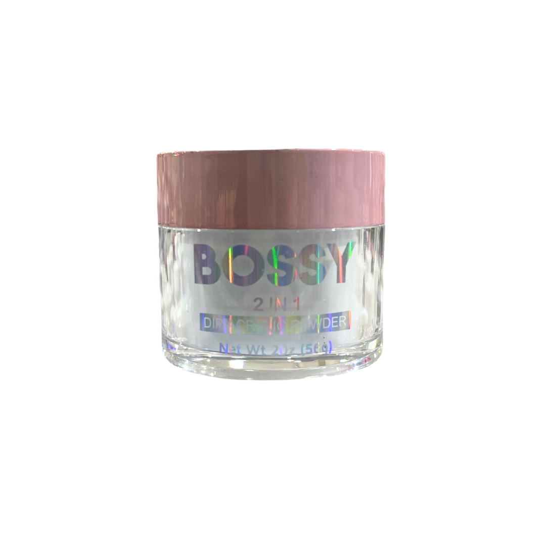 Bossy 2 In 1 Acrylic & Dip Powder 2oz Glitter Natural