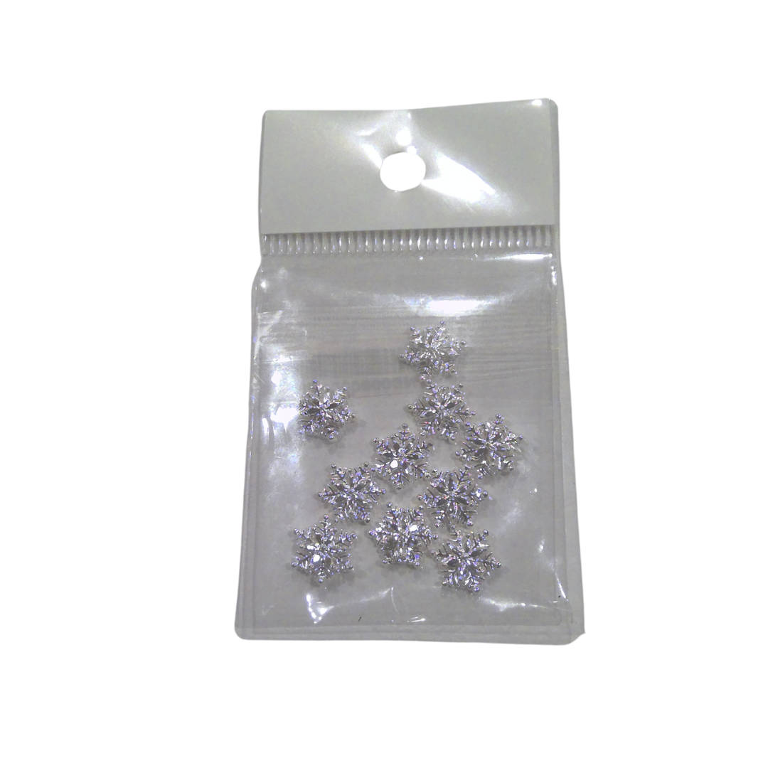 JNBS Nail Charm Festive Snowflake (10pcs/bag) (8818)