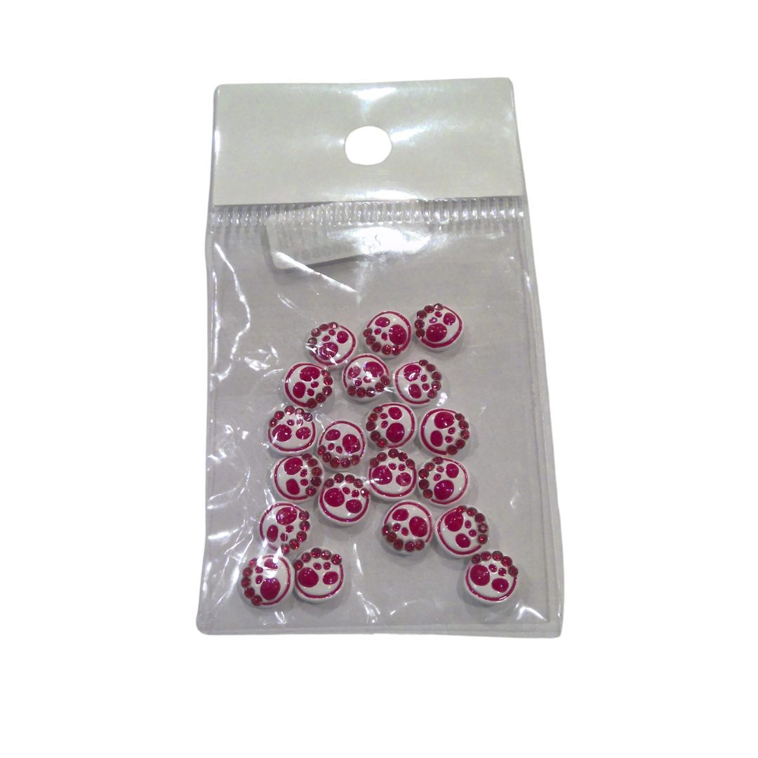 JNBS Nail Charm Halloween Red Skull (20pcs/bag) (8811)