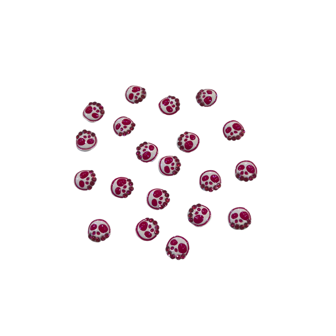 JNBS Nail Charm Halloween Red Skull (20pcs/bag) (8811)