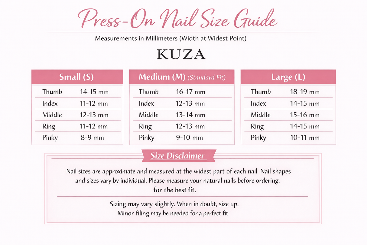 KUZA Press On Nails - Cat Eye and Gold Glitter Design - 8890/8891