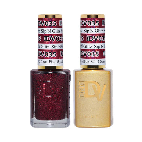 DND DIVA Duo Gel Matching Color 035 Sip N’ Glitz