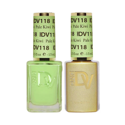DND DIVA Duo Gel Matching Color 118 Pale Kiwi