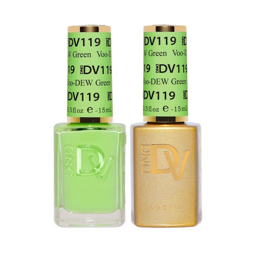 DND DIVA Duo Gel Matching Color 119 Voo-DEW Green