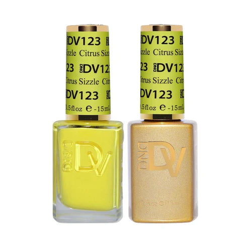 DND DIVA Duo Gel Matching Color 123 Citrus Sizzle