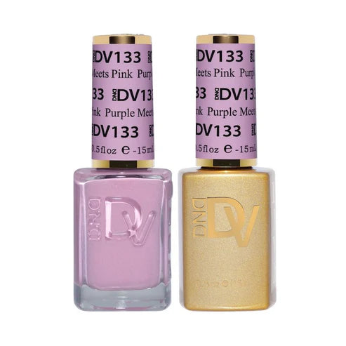DND DIVA Duo Gel Matching Color 133 Purple Meets Pink