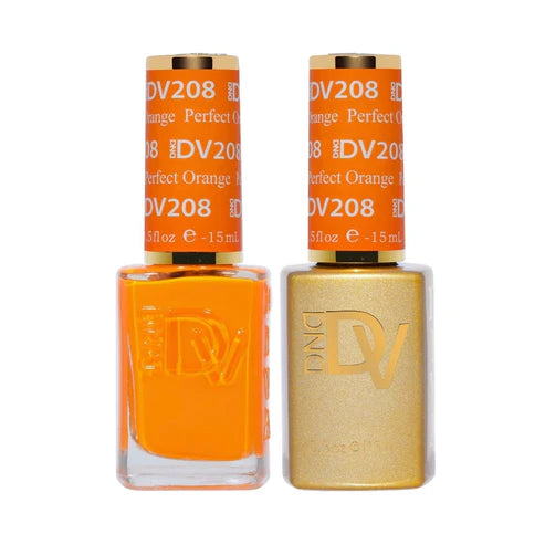 DND DIVA Duo Gel Matching Color 208 Perfect Orange