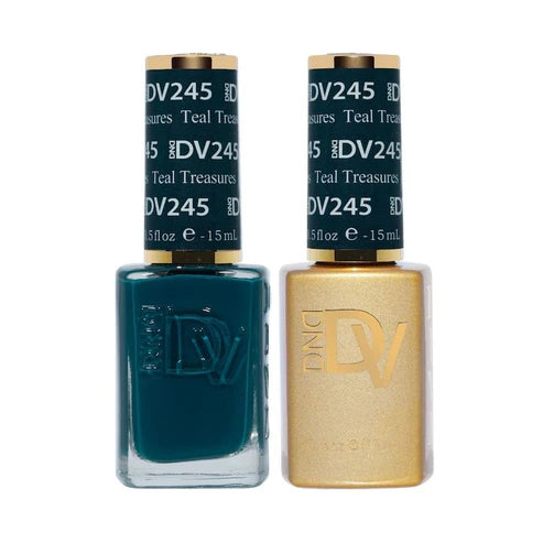 DND DIVA Duo Gel Matching Color 245 Teal Treasures