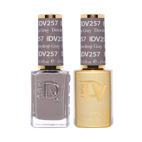 DND DIVA Duo Gel Matching Color 257 Dewdrop Gray