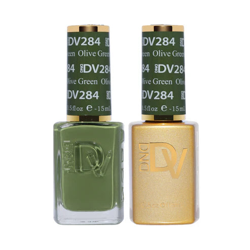 DND DIVA Duo Gel Matching Color 284 Olive Green