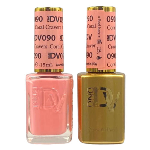 DND DIVA Duo Gel Matching Color 090 Coral Cravers