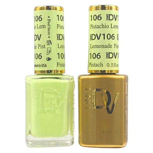 DND DIVA Duo Gel Matching Color 106 Pistachio Lemonade
