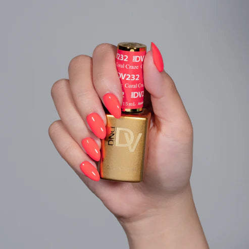 DND DIVA Duo Gel Matching Color 232 Coral Craze