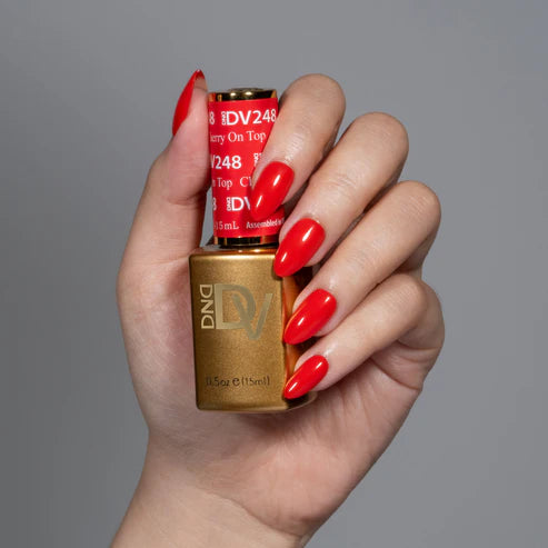 DND DIVA Duo Gel Matching Color 248 Cherry On Top