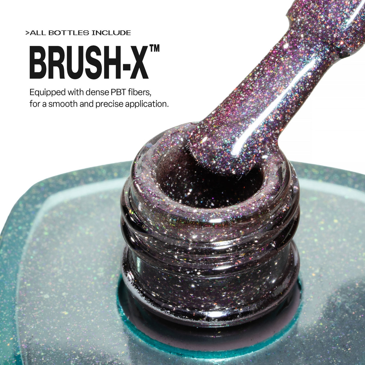Apres Prismatic Flash Glitter Cat Eye - Buffering… FG12 (HEMA/TPO/TMPTA-Free)
