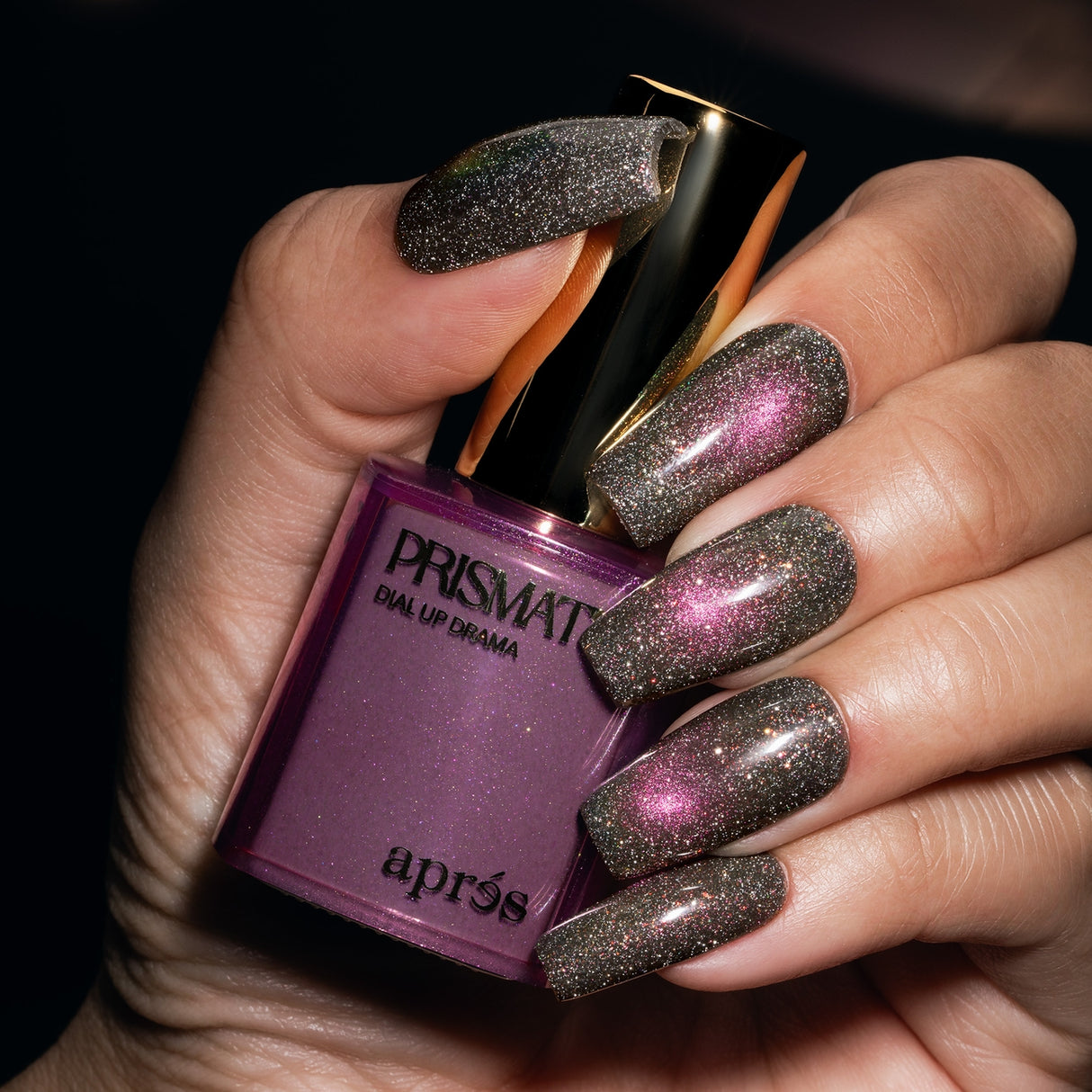 Apres Prismatic Flash Glitter Cat Eye - Dial Up Drama FG14 (HEMA/TPO/TMPTA-Free)