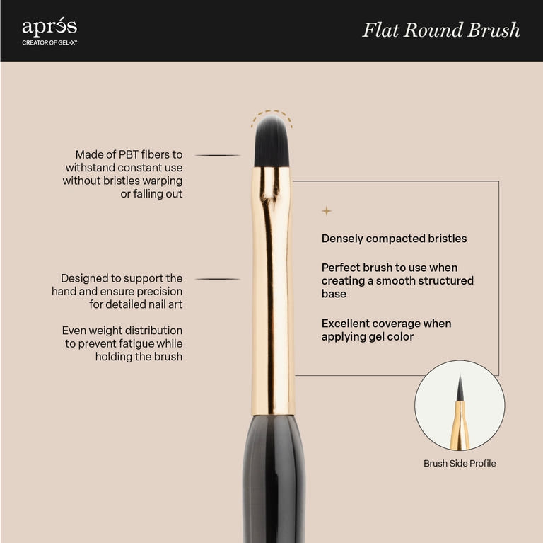 Aprés Gel Flat Round Brush