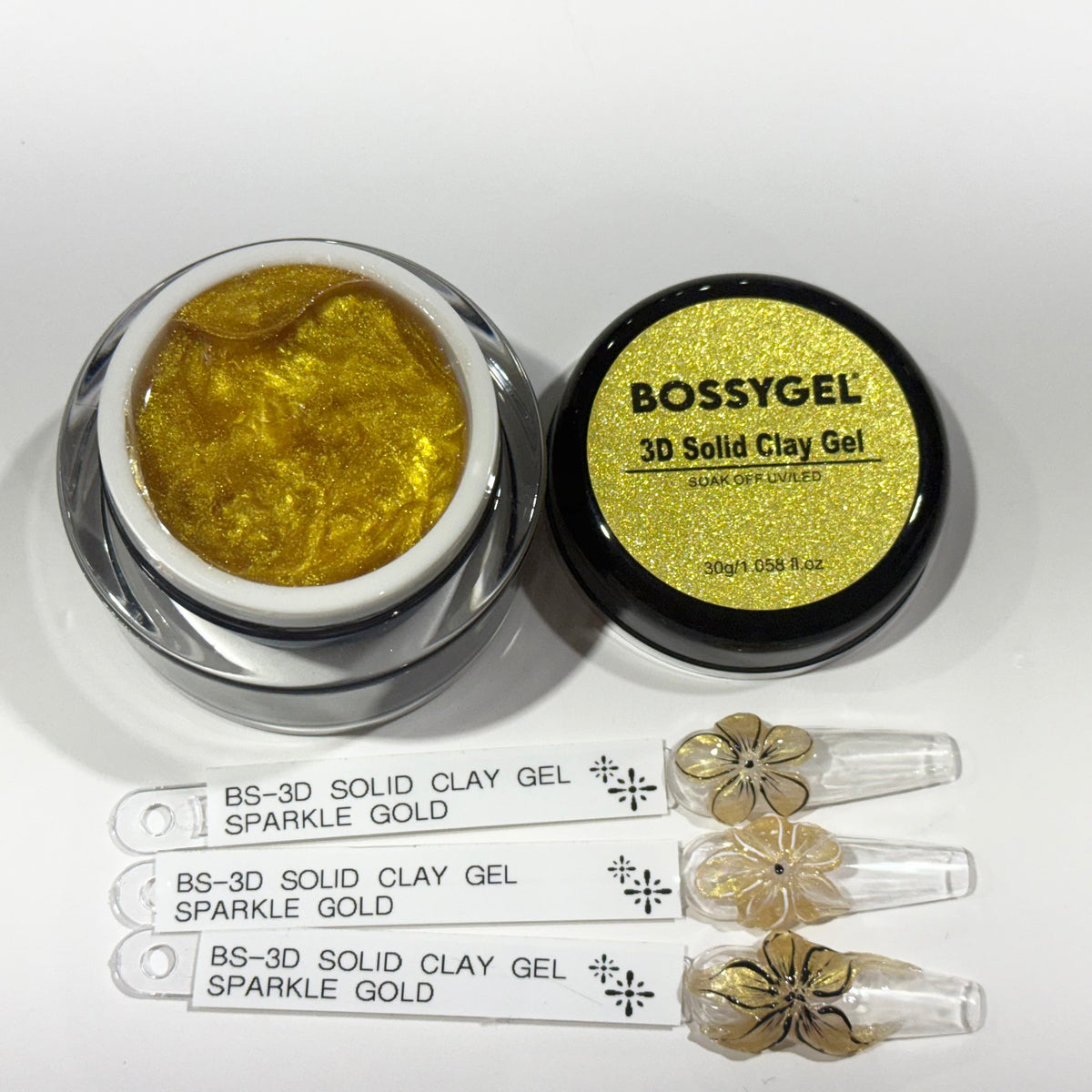 Bossy 3D Solid Clay Gel | Non-Sticky Moldable Nail Art Gel