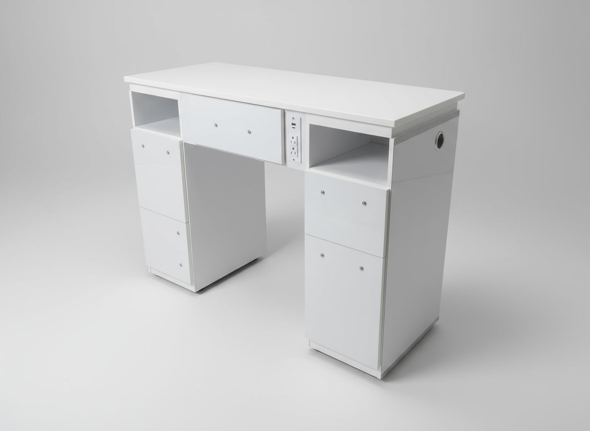 Manicure Nail Table Single TJ-24 - White (Please Call JNBS to Order)