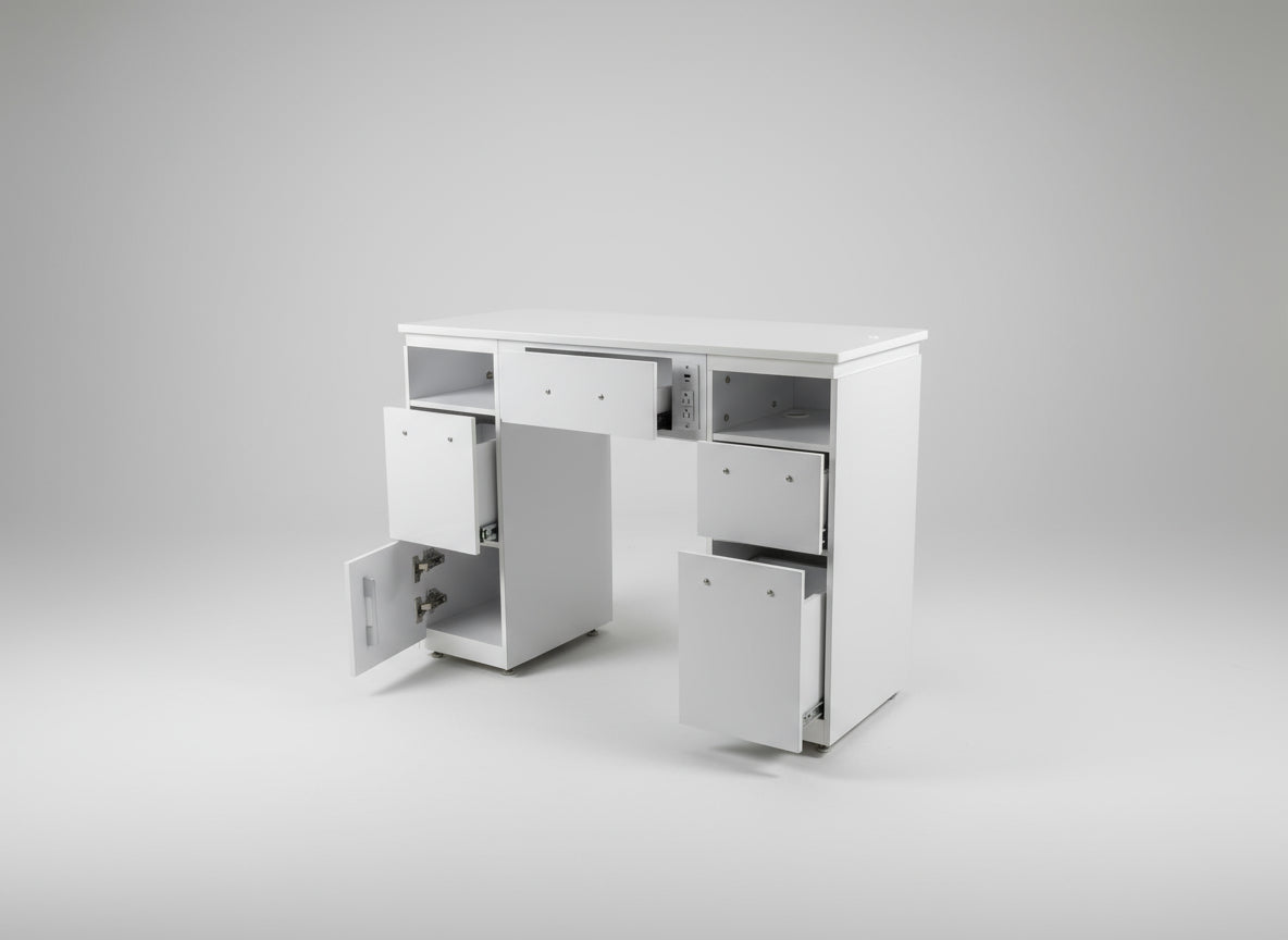 Manicure Nail Table Single TJ-24 - White (Please Call JNBS to Order)