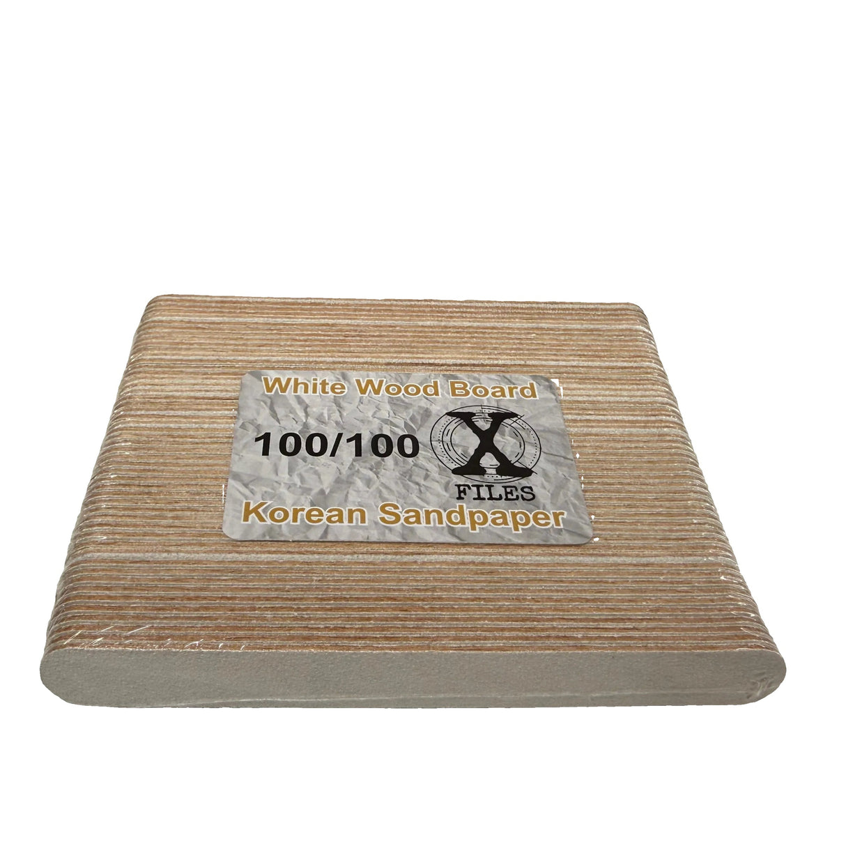 Korean Sandpaper Mini Nail X File White Wood Board